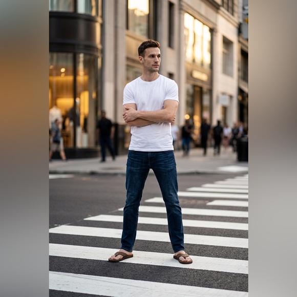 Quiksilver Men's Brown Strap Flip Flops - Cushioned Sandals size 13 - Picture 2 of 7